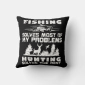 Fishing Solves Most of My Problems Hunting the Res クッション (裏面)