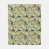 Fishing Sports Equipment Fish Waders Pattern フリースブランケット (正面)