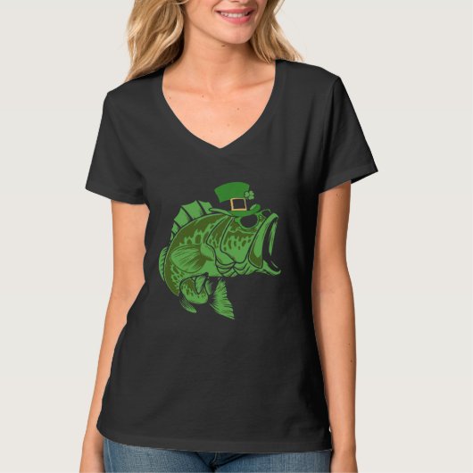 Fishing St Patrick s Day Irish Lucky Fishing For M Tシャツ (正面)