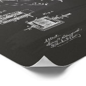 Fishing Tackle 1984 Patent Art Chalkboard ポスター (角)