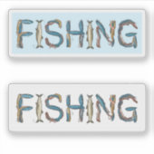 Fishing Text シール (正面)
