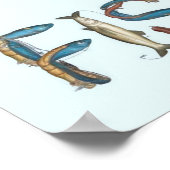 Fishing Text ポスター (角)