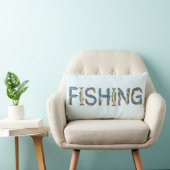 Fishing Text Throw Pillow ランバークッション (椅子)