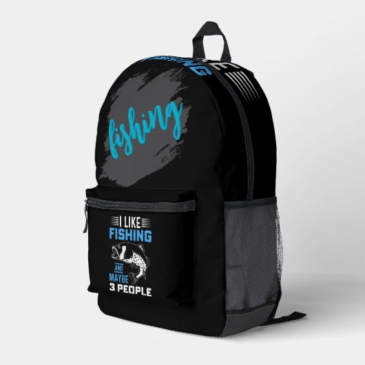 Fishing Theme  プリントバックパック (裏面右端)
