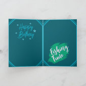 Fishing Theme Birthday カード (内部)