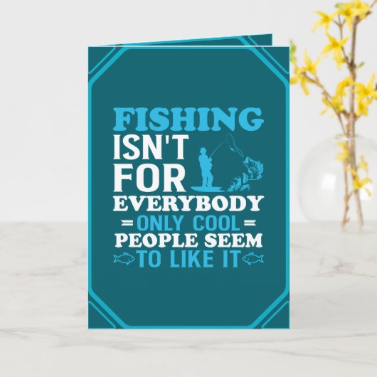 Fishing Theme Birthday カード (黄色い花)