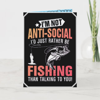 Fishing themed Folded Greeting Card カード