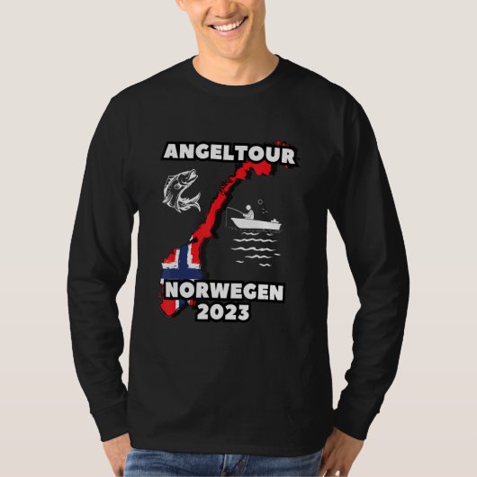 Fishing Tour Norway 2023 Fishing Boat Fishing Frie Tシャツ (正面)