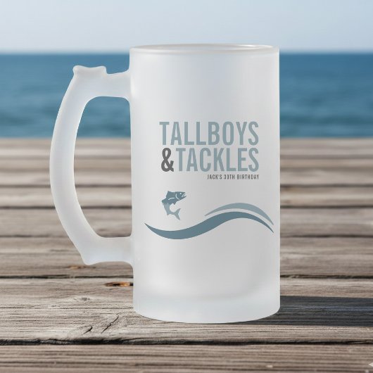 Fishing Trip Tallboys & Tackles Birthday Party フロストグラスビールジョッキ