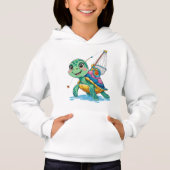 Fishing Turtle – Kids’ Hoodie (正面)