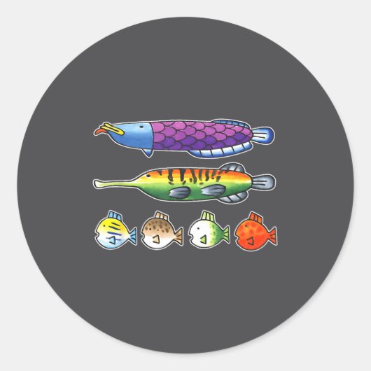 Fishing Wii Srts Fish Species  ラウンドシール (正面)