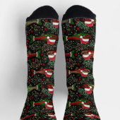 Fishing You a Merry Christmas Red Green Trout ソックス (上部)