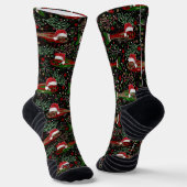 Fishing You a Merry Christmas Red Green Trout ソックス (傾斜あり)