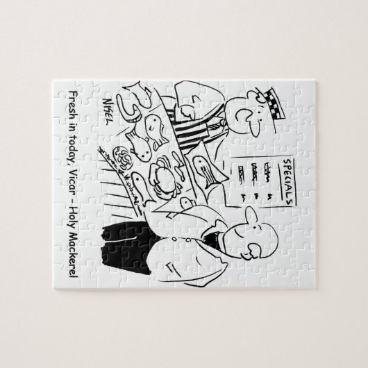 Fishmongerがビサーの聖サバの漫画を提供 ジグソーパズル (横)