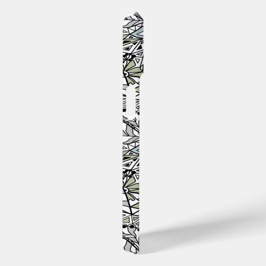 Fishnet lace floral pattern white pink black Case-Mate iPhoneケース (裏面 / 右)