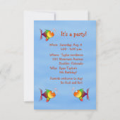 Fishyおもしろい誕生日パーティーの招待 招待状 (裏面)