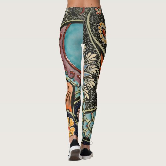 Fishy抽象芸術背景 レギンス (裏面)