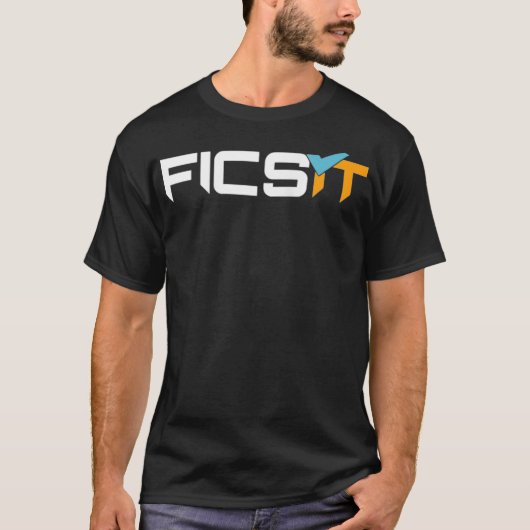 FISIT満足のいくロゴクラシック Tシャツ (正面)