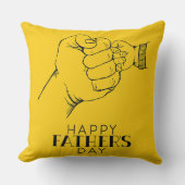 Fist Bump Father Child Hand Sketch クッション (正面)