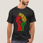 Fist Hand Inspiring Black Leaders Power Black Hist Tシャツ (正面)