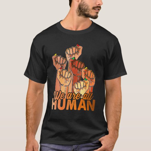 Fist Hands Black History Month Equality African Am Tシャツ (正面)