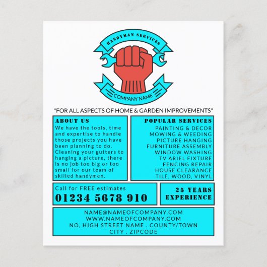 Fist Logo、Handyman 広告's チラシ (正面)