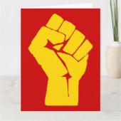 Fist, Rebel, Riot, Resistance, Communist Style カード (正面)