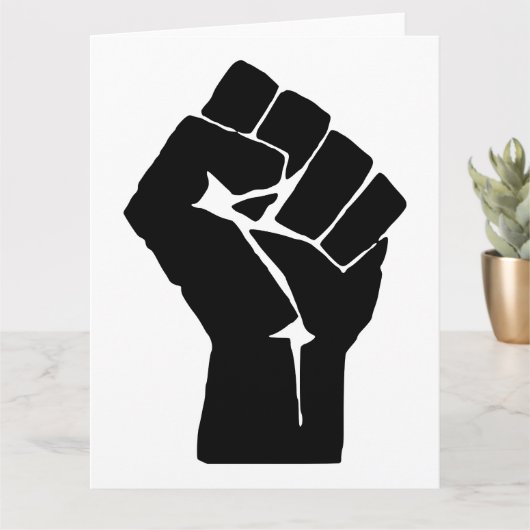 Fist, Rebel, Riot, Resistance, Communist Style カード (小さな植物)
