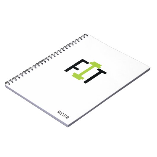 FITトレーニングフィットネスカスタムパーソナライズされた仕訳帳 ノートブック (左側)