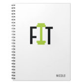 FITトレーニングフィットネスカスタムパーソナライズされた仕訳帳 ノートブック (正面)