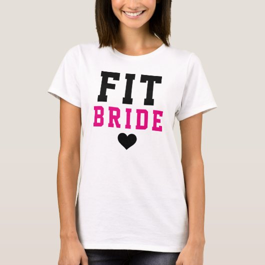 Fit Bride Pink Future Mrs. Tシャツ (正面)
