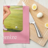 Fit Female Golfer Thunder_Cove キッチンタオル (四つ折り)