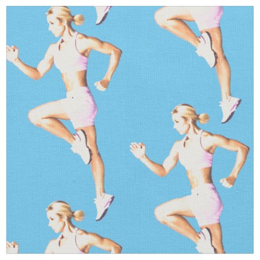 Fit Female Runner Thunder_Cove  ファブリック (クローズアップ)