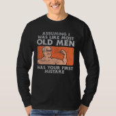 Fit Old Man Weightlifting Workout Tシャツ (正面)