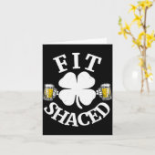 Fit Shaced Funny St Patricks Day Shamrock Beer Gif カード (黄色い花)