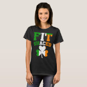 Fit Shaced Irish  St Patricks Day Shamrock drinkin Tシャツ (正面フル)