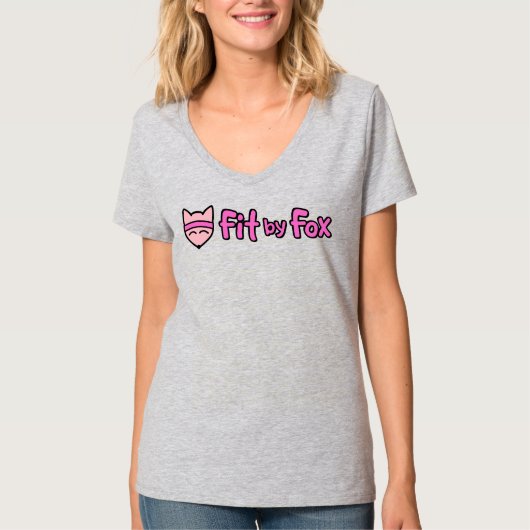 FitbyFox ファンダメンタルズ ベーシック Vネック Tシャツ (正面)