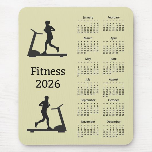 Fitness 2026 Calendar Mousepad マウスパッド (正面)