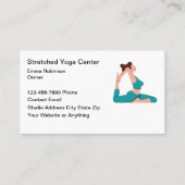 Fitness And Yoga Instructor Business Cards 名刺 (正面)