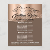 Fitness Body Building SPA Logo Rose Price List チラシ (裏面)