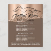 Fitness Body Building SPA Logo Rose Price List チラシ (正面)