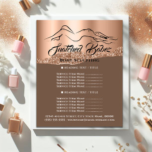 Fitness Body Building SPA Logo Rose Price List チラシ
