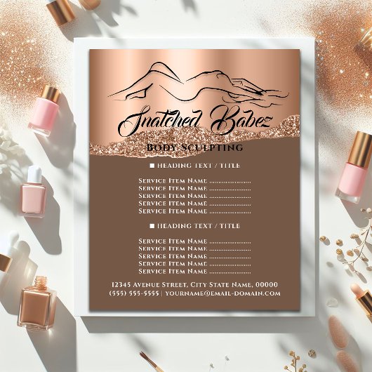 Fitness Body Building SPA Logo Rose Price List チラシ
