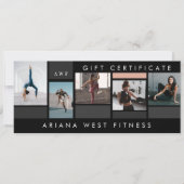 Fitness Brand Photo Collage Gift Certificate  (正面)