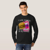 Fitness Burger In My Mouth  Gym and Workout Tシャツ (正面フル)