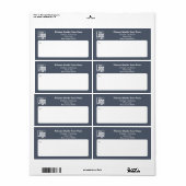 Fitness Business Logo Grey White Shipping ラベル (フルシート)