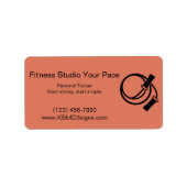 Fitness Business Skipping Rope Orange Address ラベル (正面)