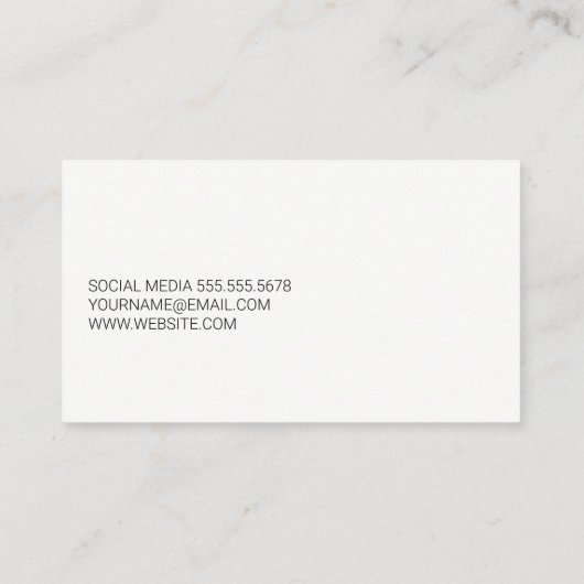 Fitness Coach | Nutritionist | Personal Trainer 名刺 (裏面)