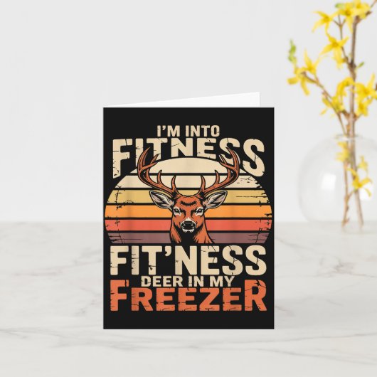 Fitness Deer In My Zer Deer Hunting  カード (黄色い花)