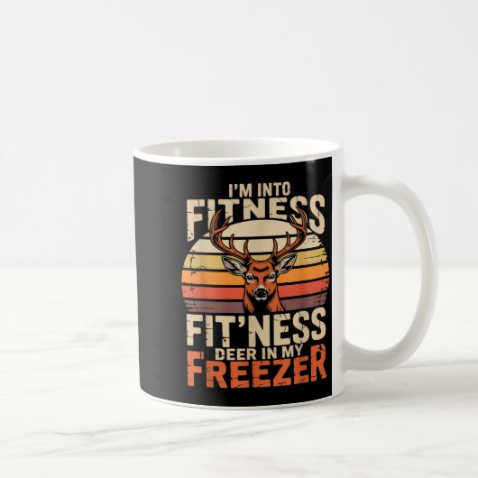 Fitness Deer In My Zer Deer Hunting  コーヒーマグカップ (右)